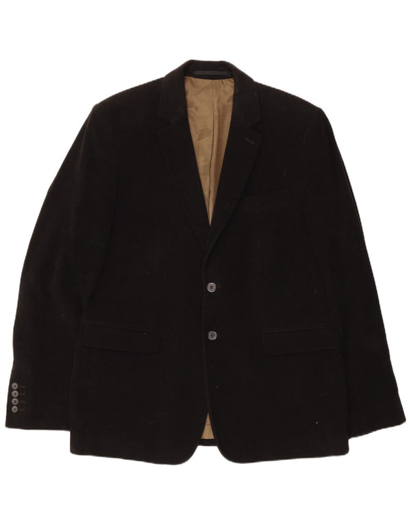 French Connection Herre 2 Button Blazer Jacket UK 42 XL Sort Bomuld