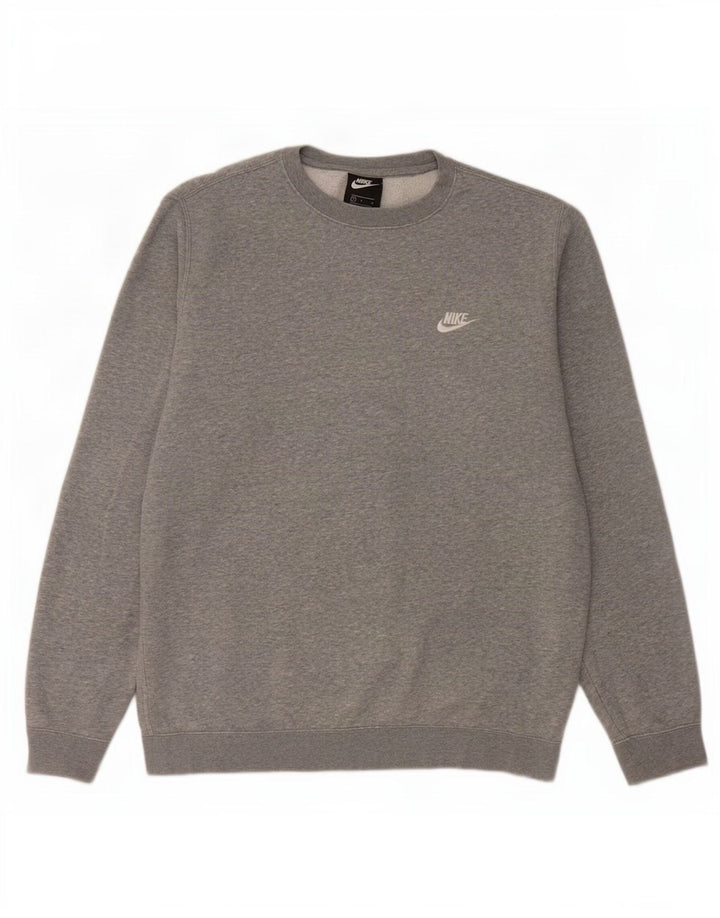 Nike Sweatshirt-trøje til mænd, stor grå flækket bomuld