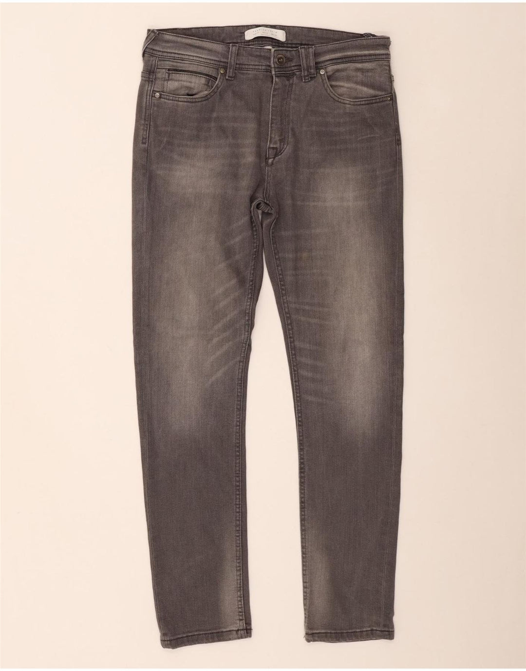 Zara Herre Slim Jeans EU 42 Large W32 L30 Grå Bomuld