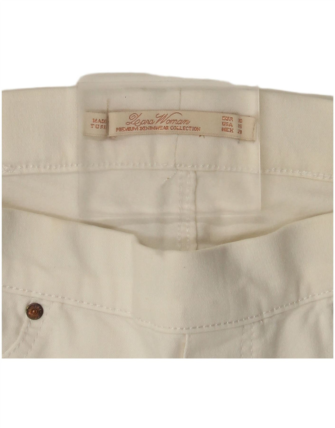Zara Dame Slim Jeans EU 38 Small W28 L28 Hvid