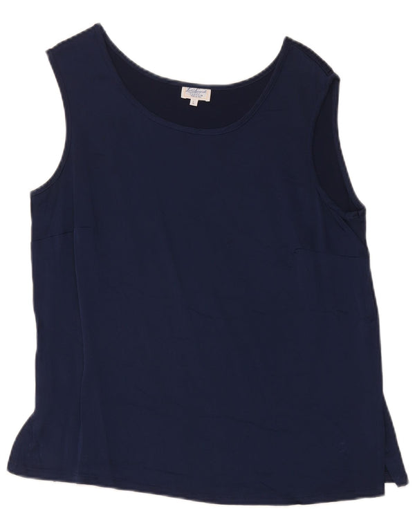 Luisa Spagnoli Damevest Top UK 14 Large Navy Blue Acetate