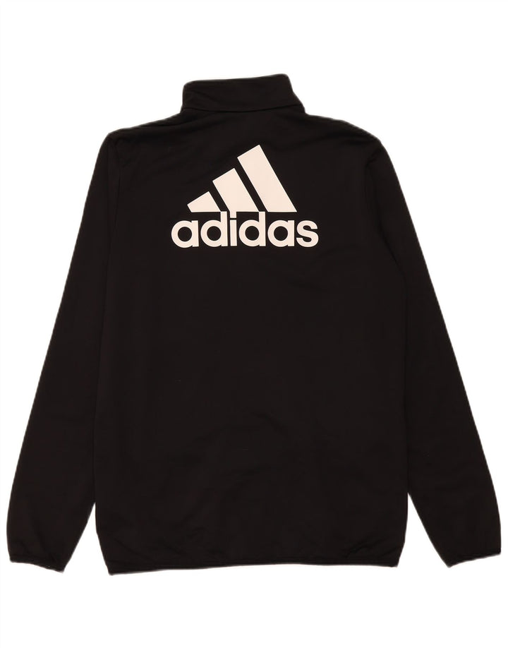 Adidas drenge grafisk træningsdragt topjakke 15-16 år sort polyester