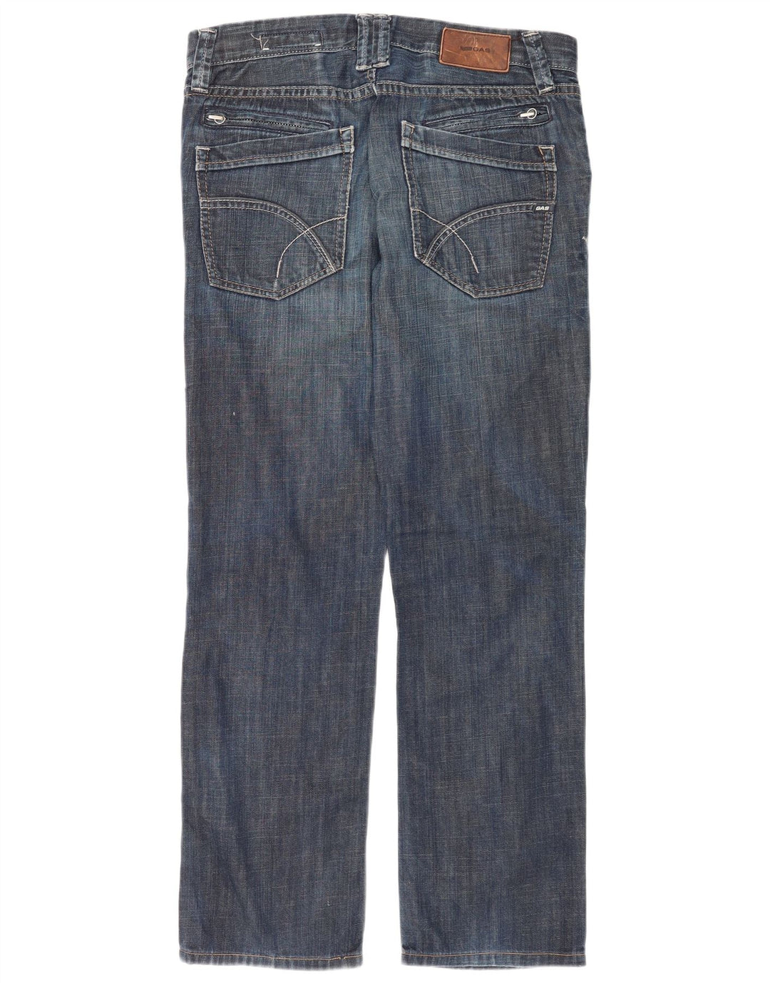 Gas Straight Jeans til mænd W34 L32 Marineblå bomuld