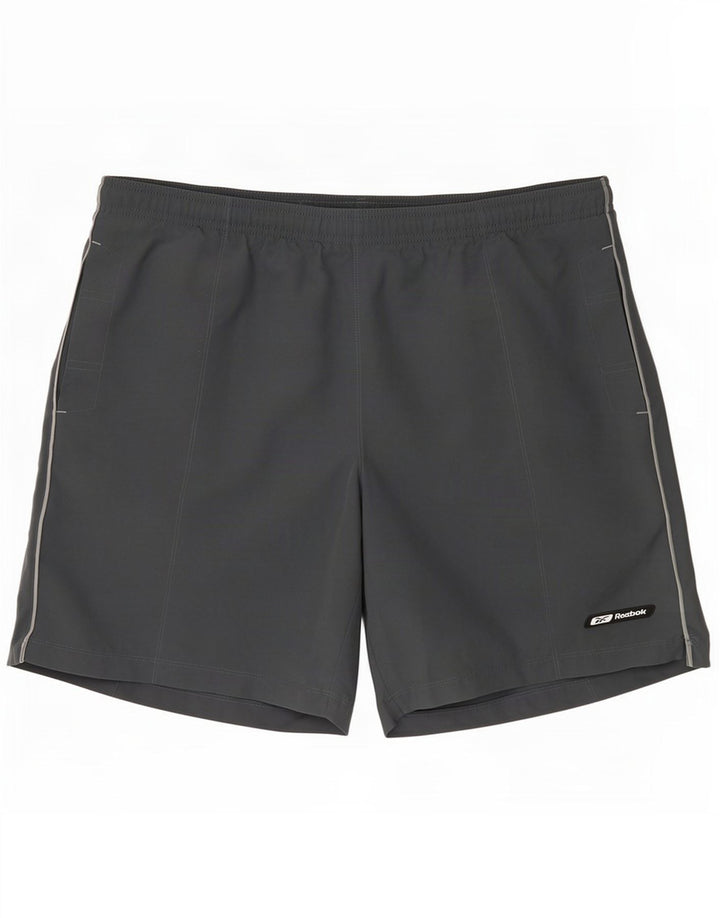 Reebok Badeshorts til mænd, store grå polyester