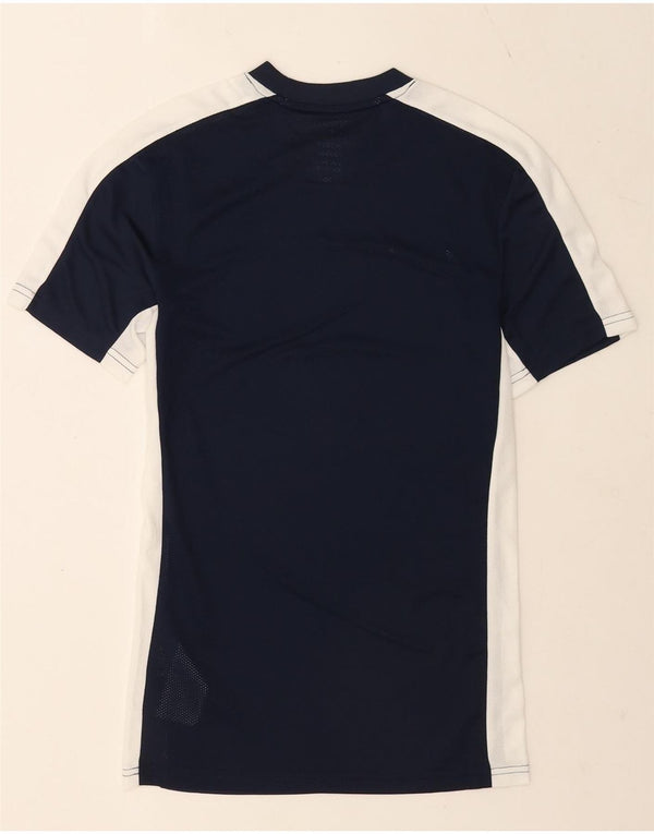 Nike Herre Dri Fit Slim T-Shirt Top XS Marineblå Colourblock Polyester