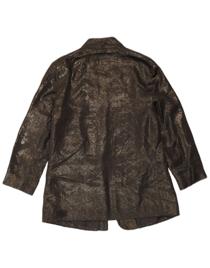 Oasis Dame 3/4 ærmet åben blazerjakke UK 8 Small Khaki Polyester
