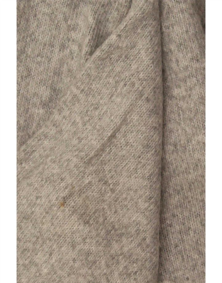 Zara Herre V-hals sweater lille grå akryl