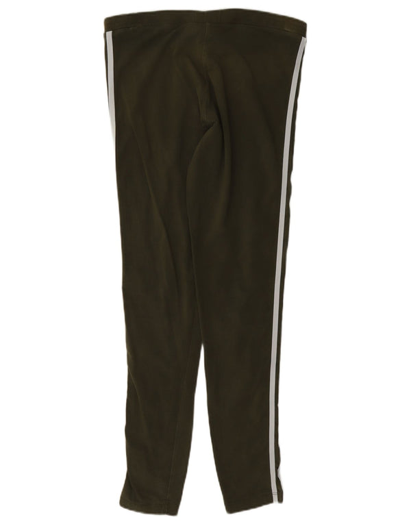 Adidas Dame Leggings UK 14 Medium Khaki Bomuld