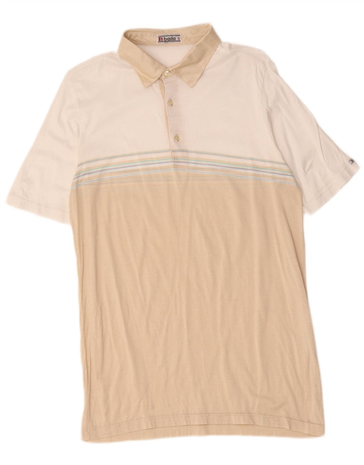 Baila Polo Shirt til mænd Lille Beige Colourblock Bomuld