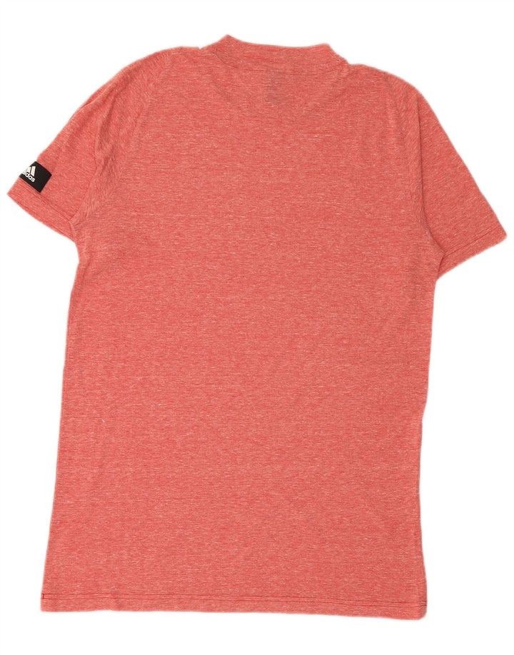 ADIDAS Herre T-shirt Top Medium Rød Flecked