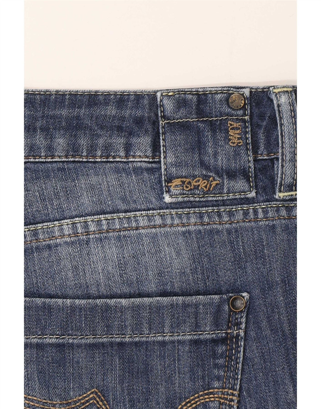 Esprit Dame Bootcut Jeans UK 12 Medium W32 L34 Blå