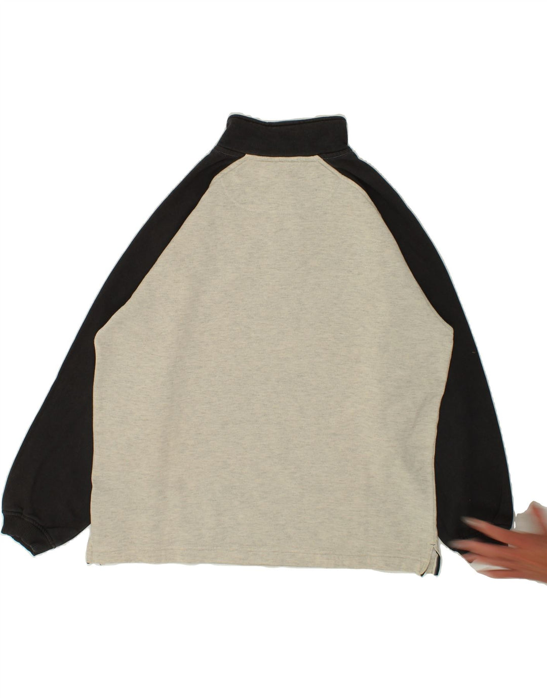 PUMA Sweatshirt med lynlås til mænd, stor beige flækket bomuld