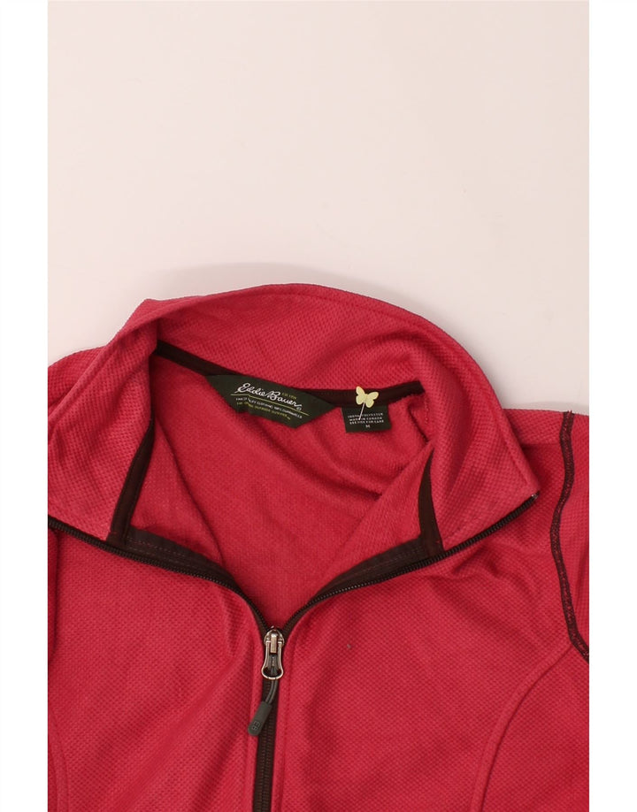 EDDIE BAUER Womens Tracksuit Top Jacket UK 14 Medium Pink Polyester Vintage Eddie Bauer and Second-Hand Eddie Bauer from Messina Hembry 