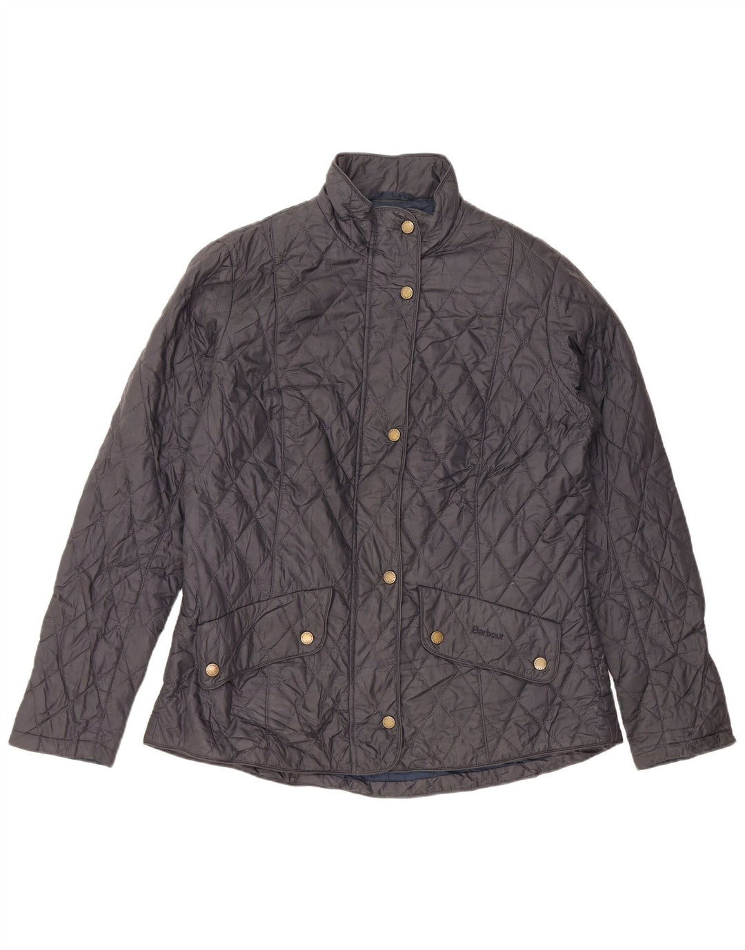 BARBOUR Quiltet jakke til kvinder UK 16 Large Navy Blue