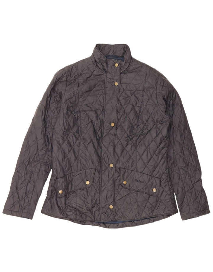 BARBOUR Quiltet jakke til kvinder UK 16 Large Navy Blue