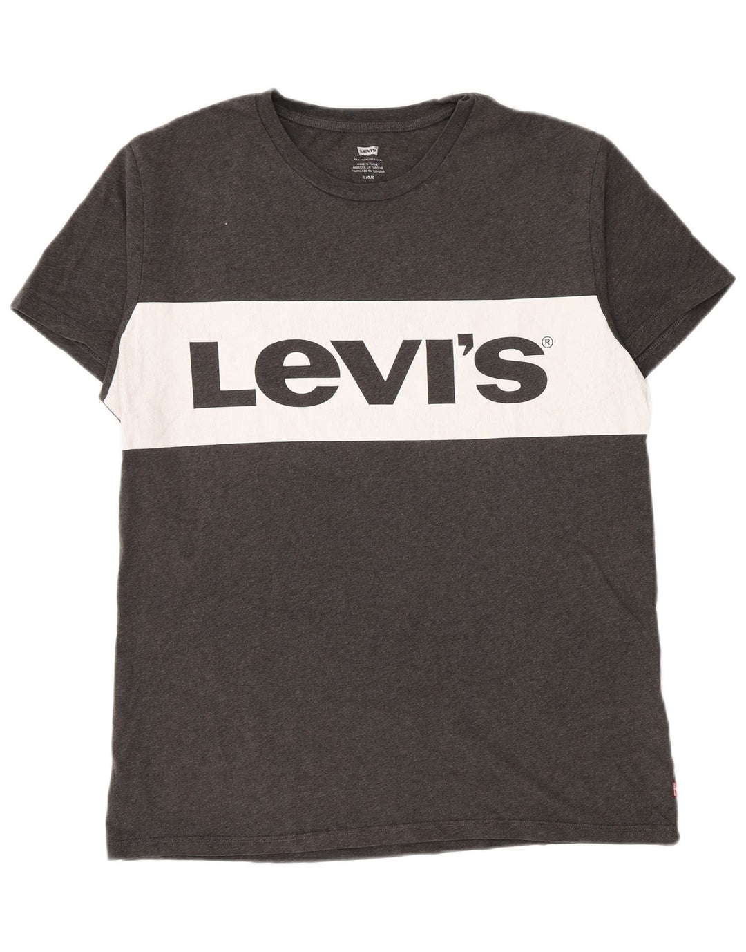 Levi's Herre grafisk T-shirt Top Stor Grå Colourblock Bomuld