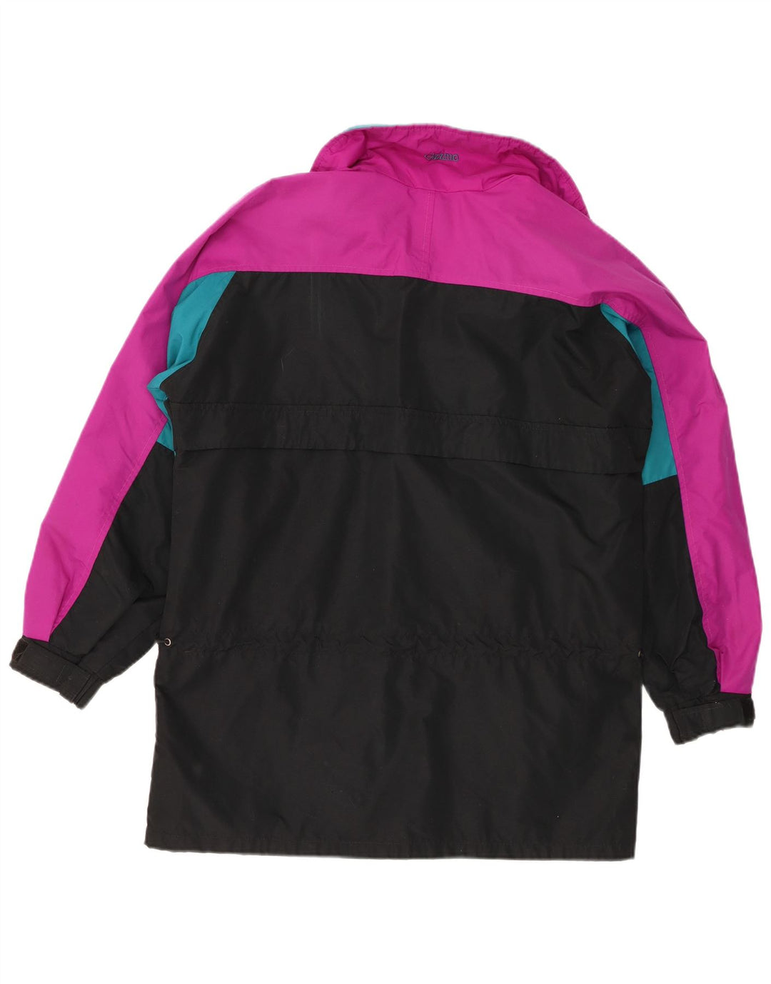 Columbia Womens Loose Fit regnjakke UK 14 Medium Black Colourblock Nylon