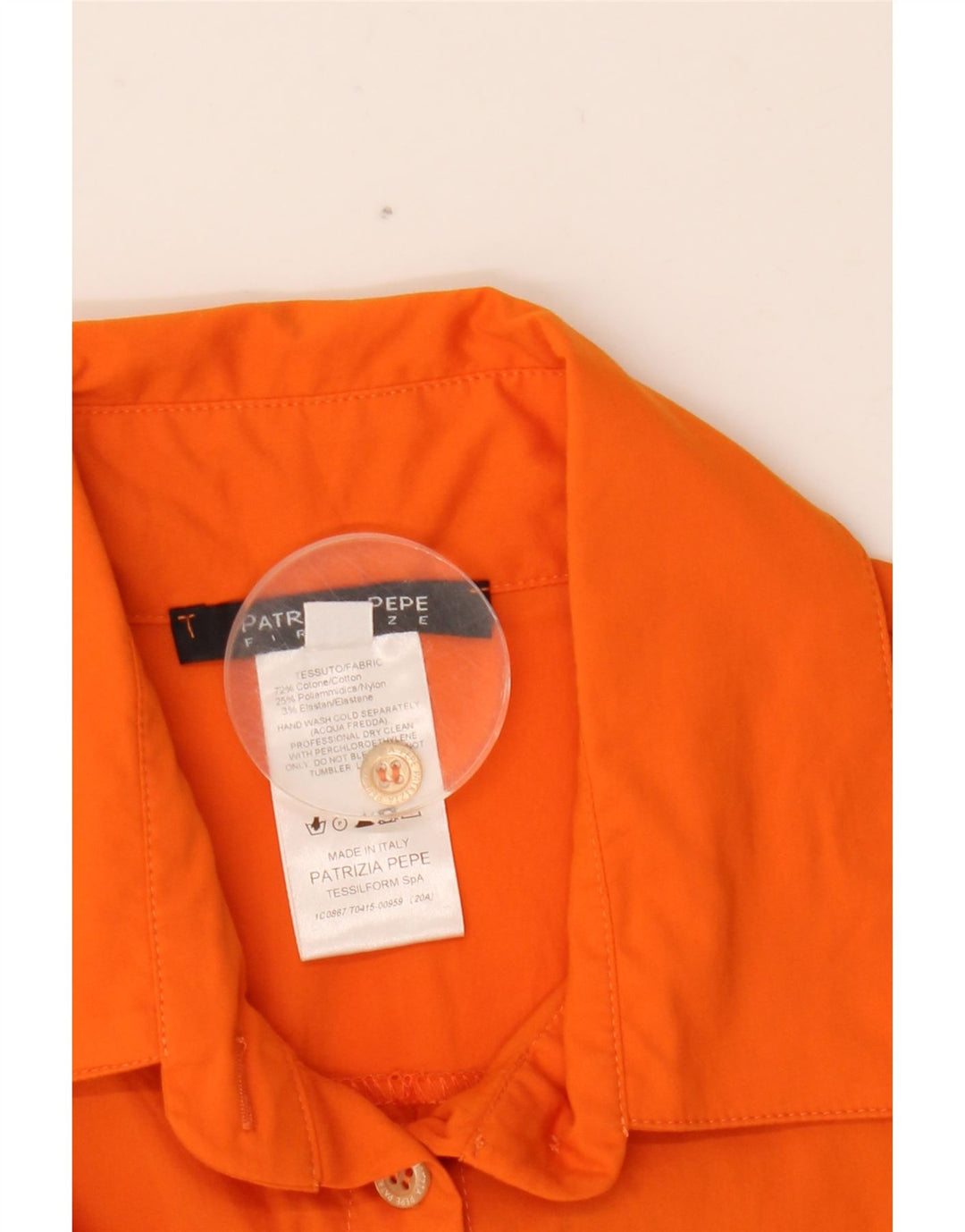 PATRIZIA PEPE Dame Bodysuit IT 42 Medium Orange Bomuld