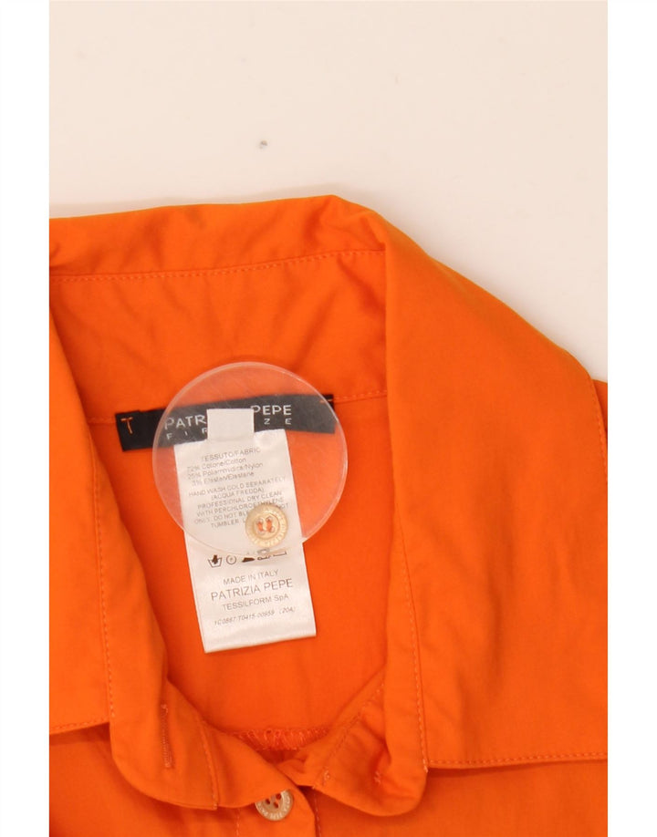PATRIZIA PEPE Dame Bodysuit IT 42 Medium Orange Bomuld