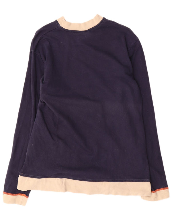 KAPPA Herre Top Langærmet Medium Navy Blue Colourblock Bomuld