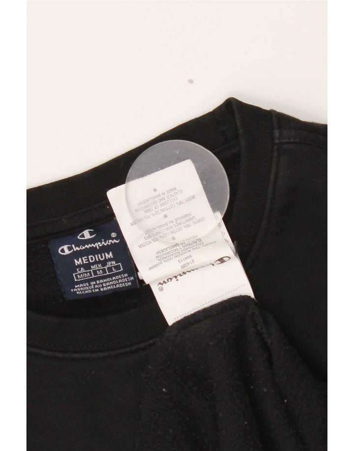Champion Womens Sweatshirt Jumper UK 12 Medium Black Cotton