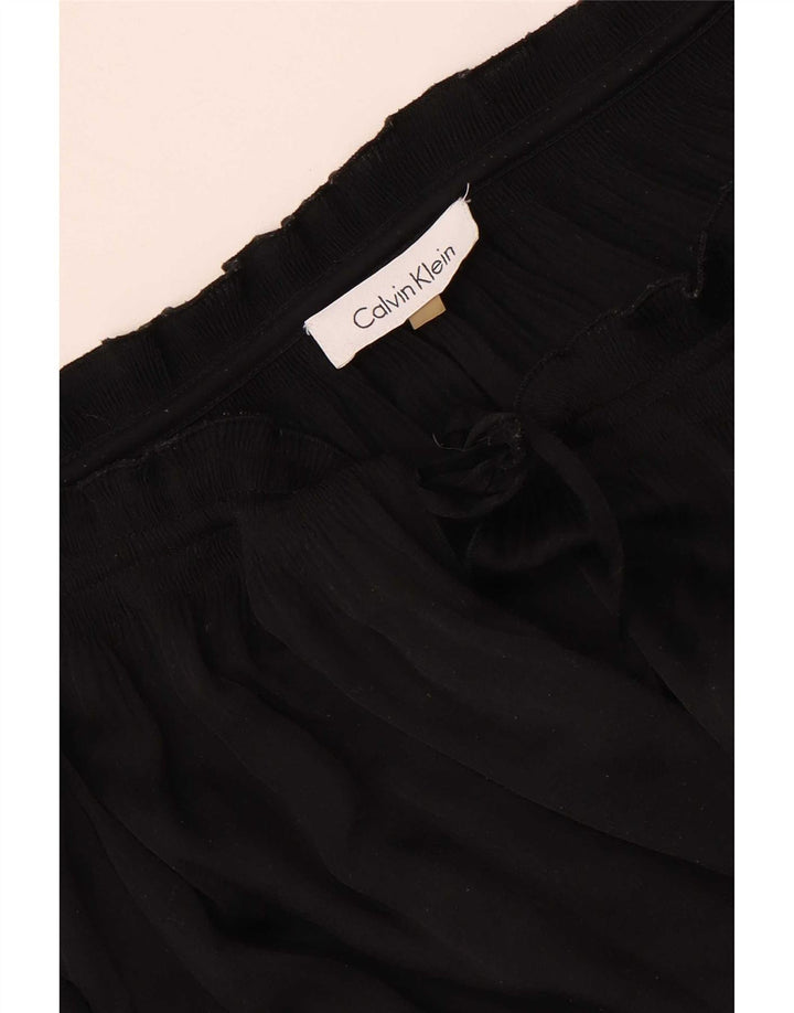 Calvin Klein Dame Off Shoulder Bluse Top UK 18 XL Sort