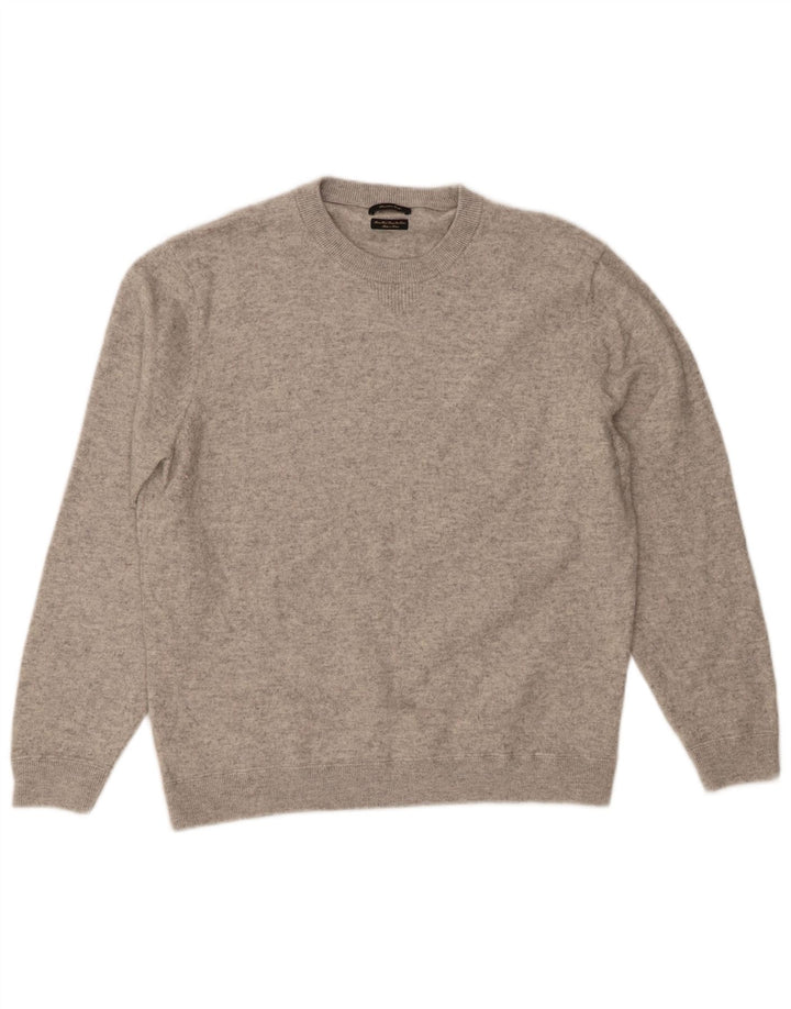 Massimo Dutti Herre Crew Neck Jumper Sweater 2XL Grå Flecked Wool