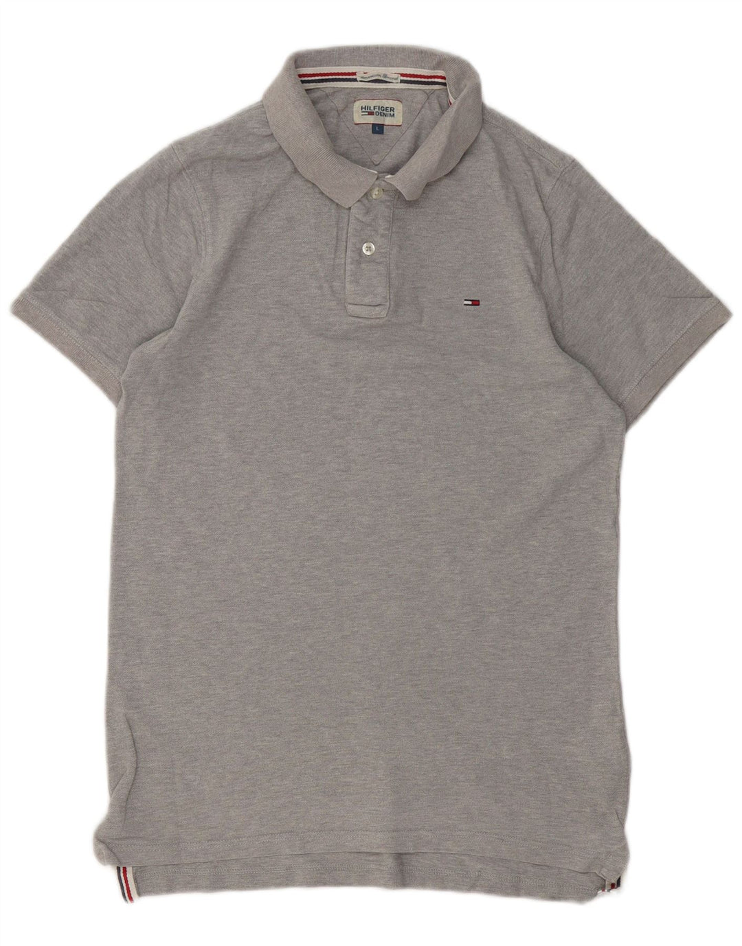 TOMMY HILFIGER Poloshirt til mænd Stor grå bomuld