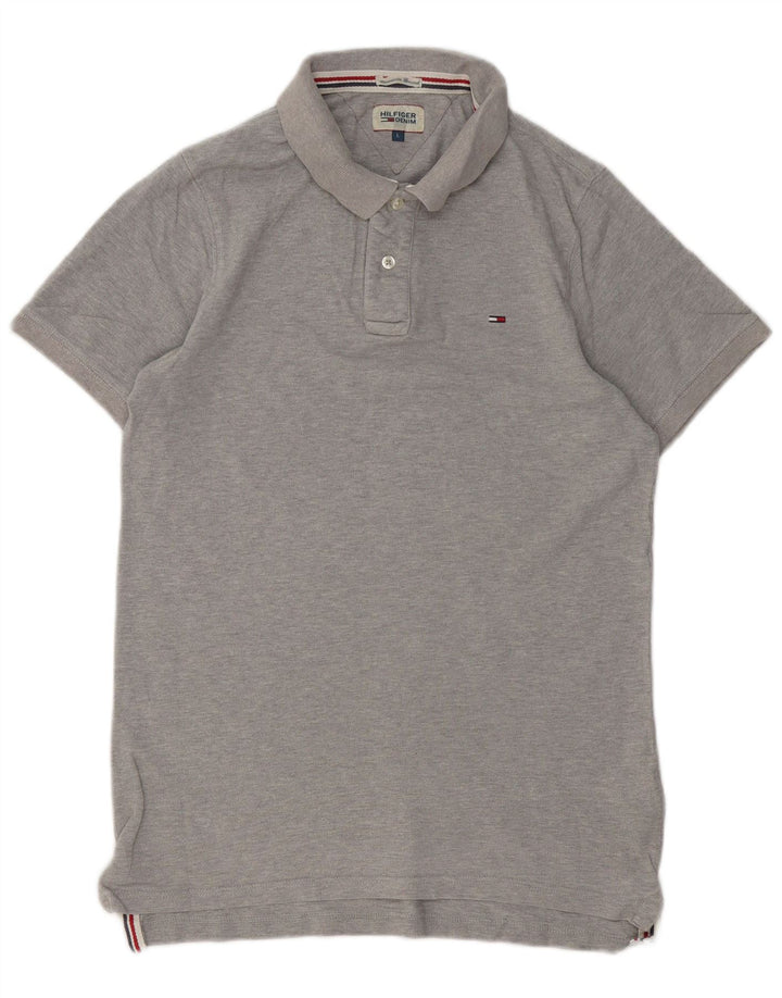TOMMY HILFIGER Poloshirt til mænd Stor grå bomuld