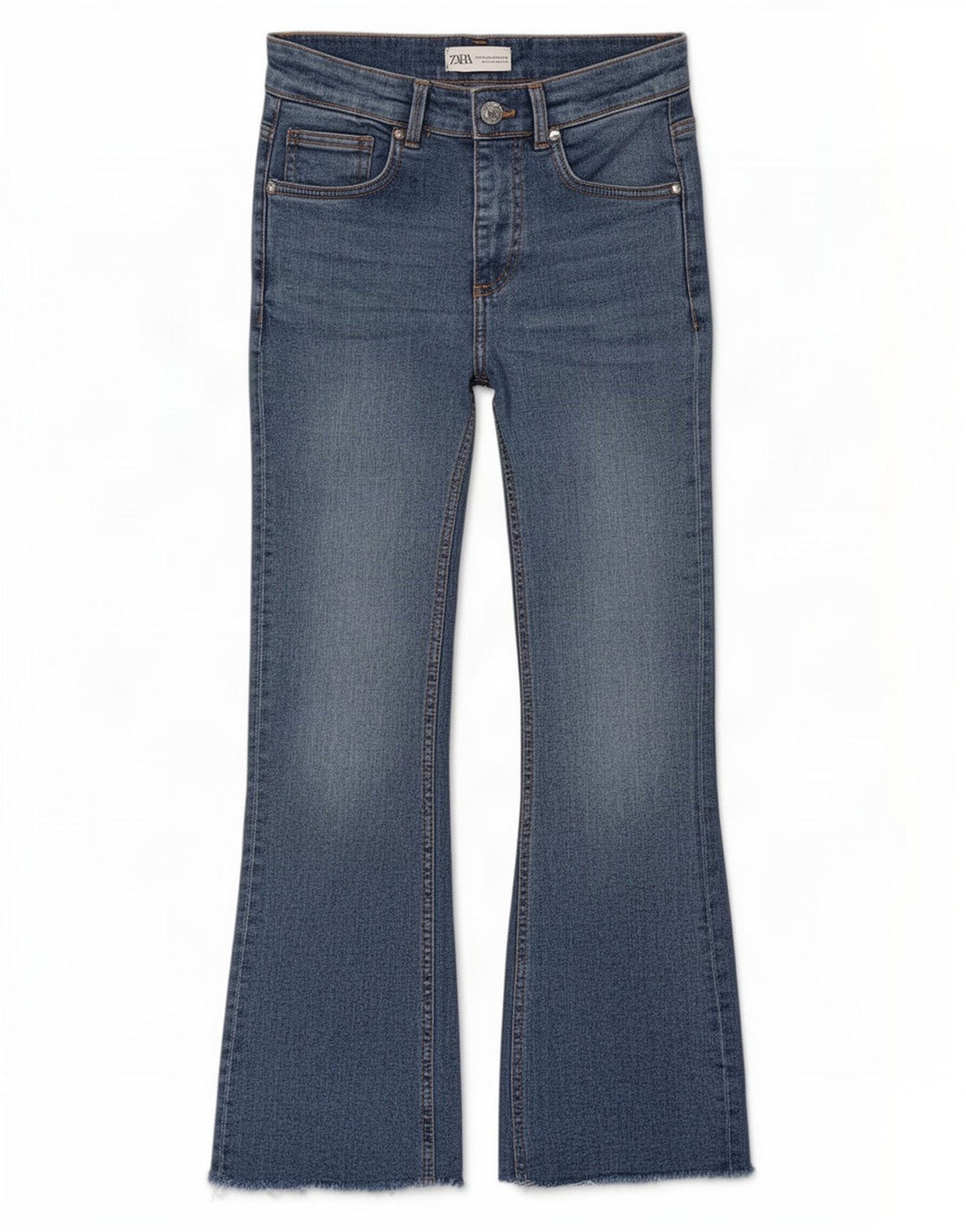 Zara Dame Flared Jeans EU 36 XS W26 L25 Blå