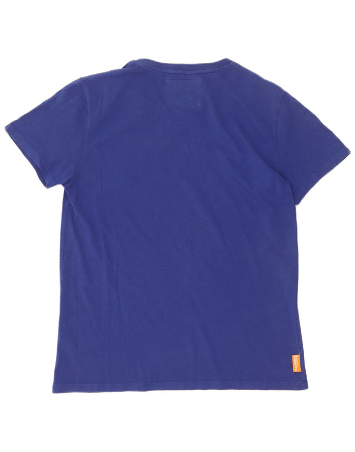 Superdry T-shirt top til mænd, stor blå bomuld