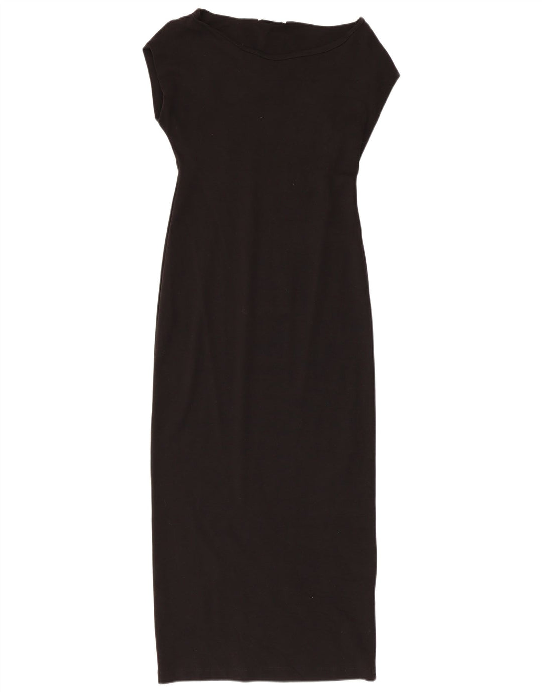 Zara Dame Maxi Kjole UK 14 Stor Sort Bomuld