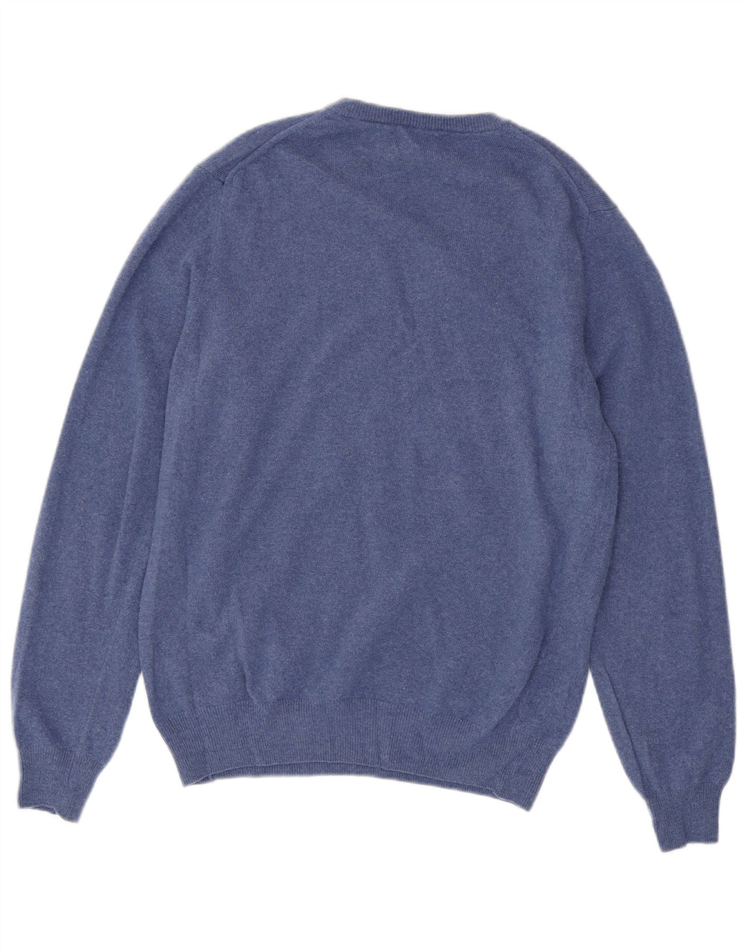 Gant Herre V-hals sweater mellemblå uld