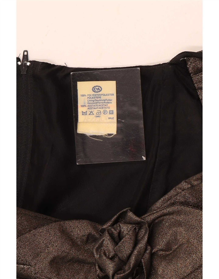 Yessica Womens Off Shoulder Kjole EU 36 Small Black Colourblock Polyester