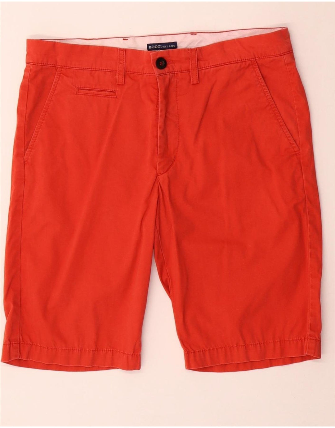 BOGGI Herre Milano Chino Shorts IT 46 Small W34 Rød Bomuld