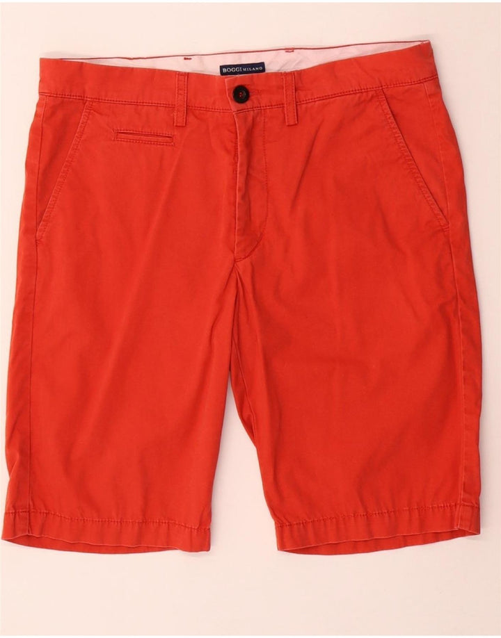 BOGGI Herre Milano Chino Shorts IT 46 Small W34 Rød Bomuld