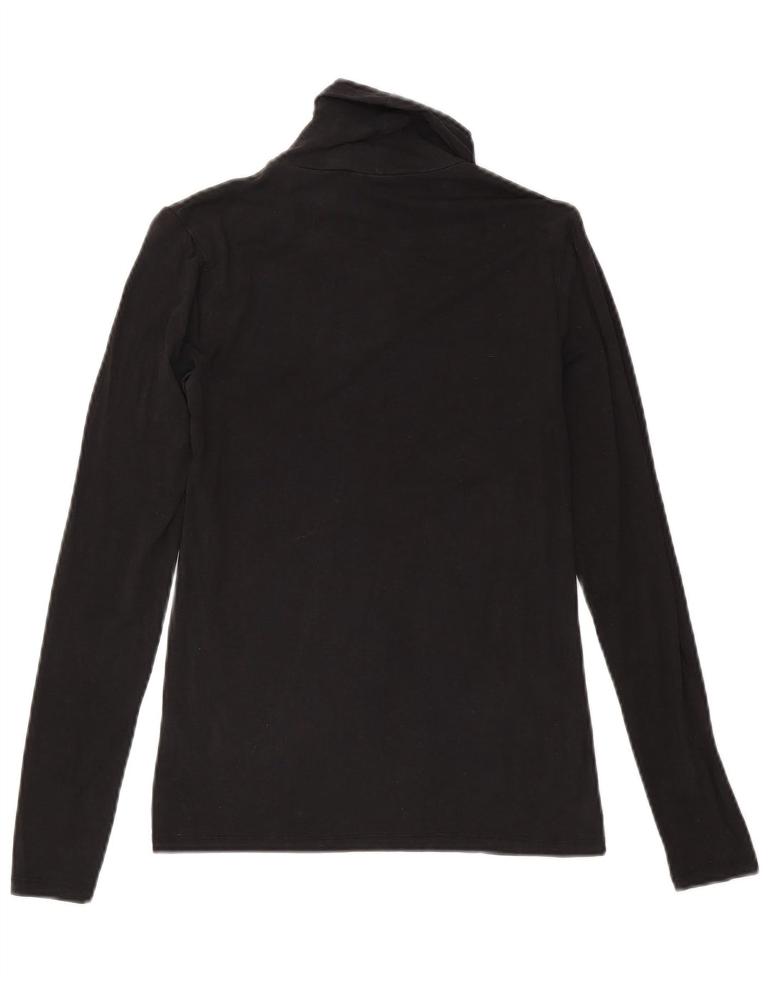 Massimo Dutti Dame Top Langærmet UK 8 Lille Sort Lyocell