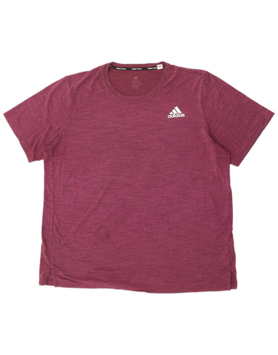 Adidas Herre T-Shirt Top XL Burgundy Flecked Polyester