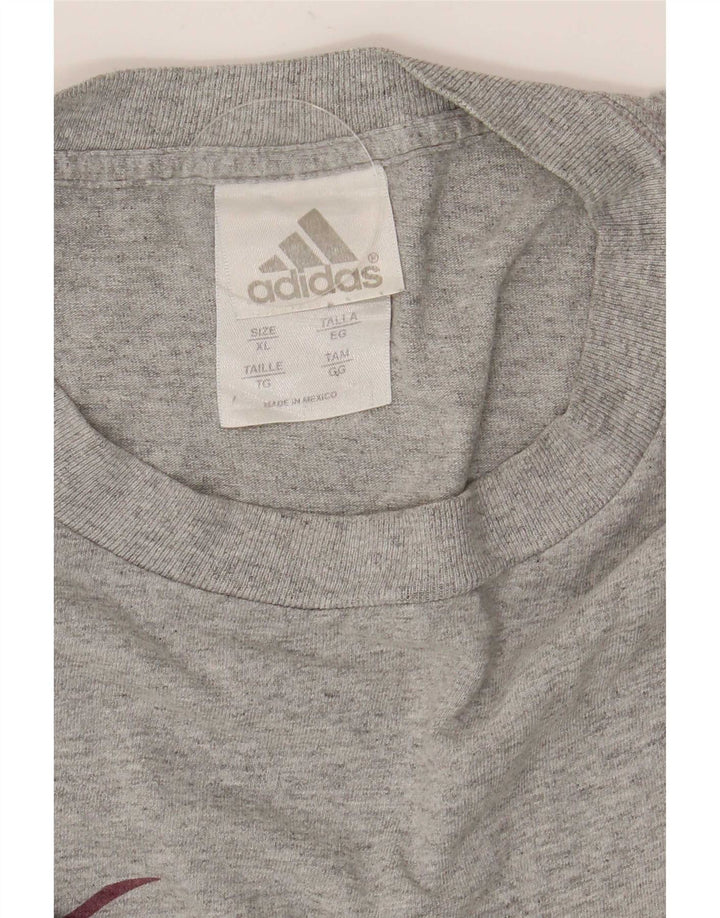 Adidas Herre Grafisk Top Langærmet XL Grå Bomuld