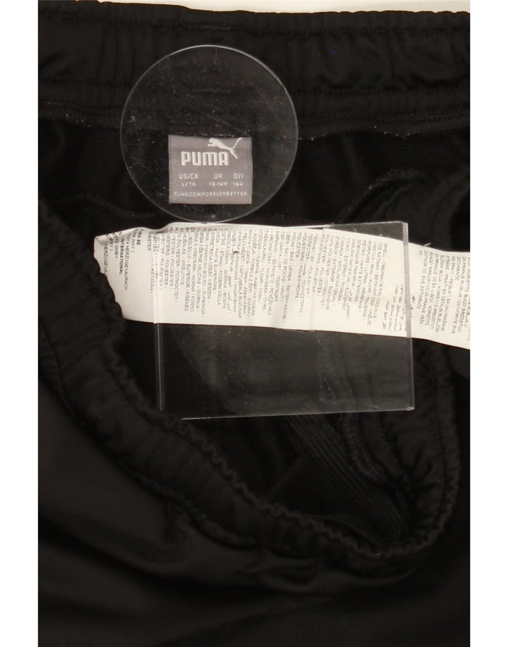 PUMA Boys Tracksuit Trousers 13-14 Years Black Polyester Vintage Puma and Second-Hand Puma from Messina Hembry 