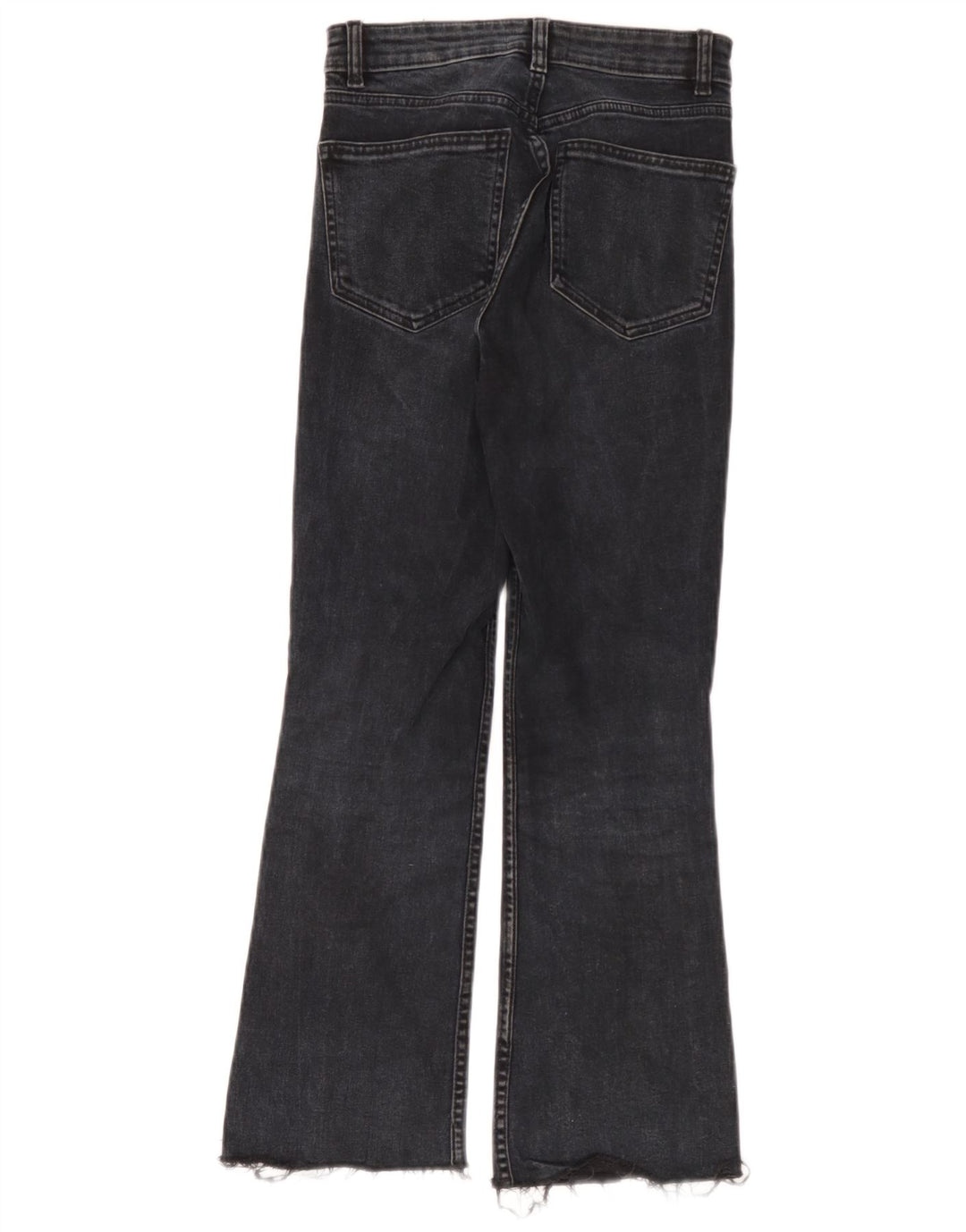 Zara Dame Flared Jeans EU 38 Small W28 L26 Sort