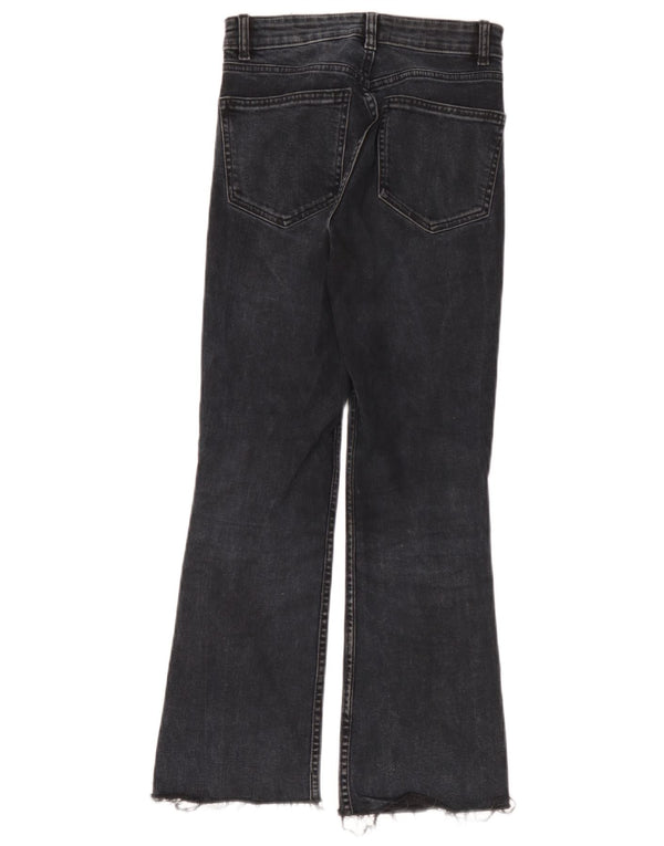 Zara Dame Flared Jeans EU 38 Small W28 L26 Sort