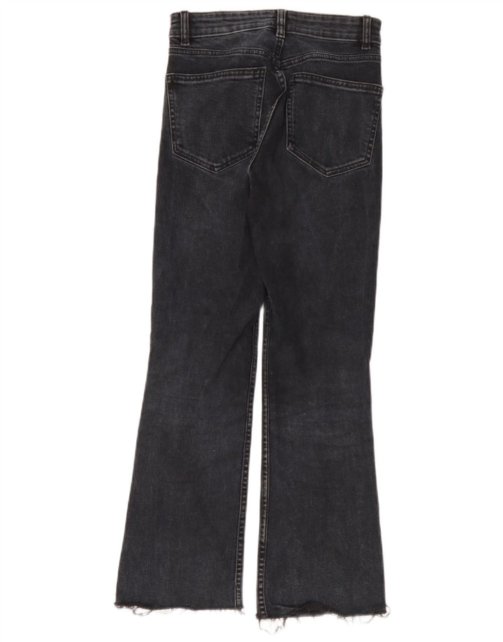 Zara Dame Flared Jeans EU 38 Small W28 L26 Sort