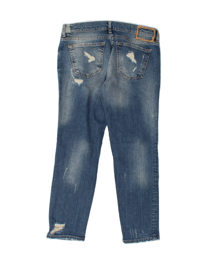 ZARA Womens Distressed Cropped Jeans EU 36 XS W26 L25 Blue Vintage Zara and Second-Hand Zara from Messina Hembry 