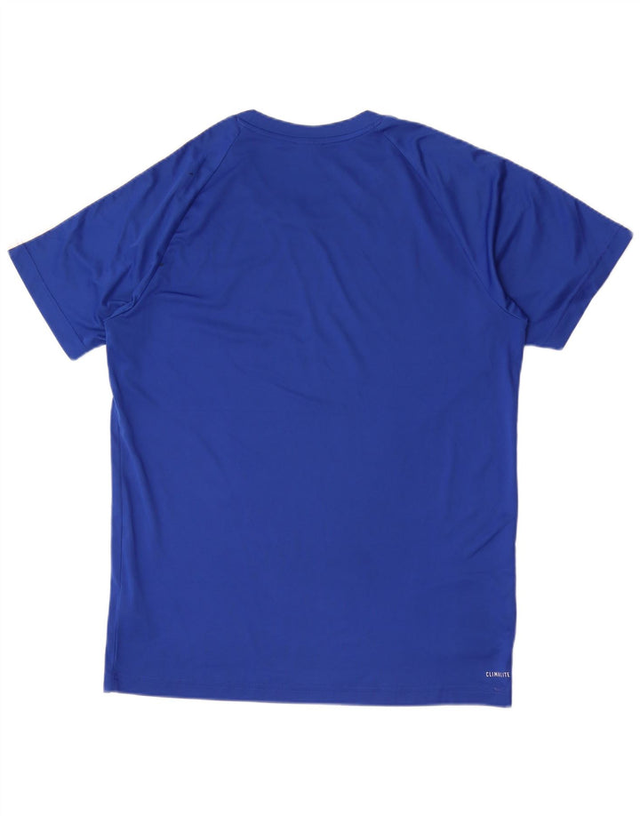 Adidas Herre Climalite T-Shirt Top Stor Blå Polyester