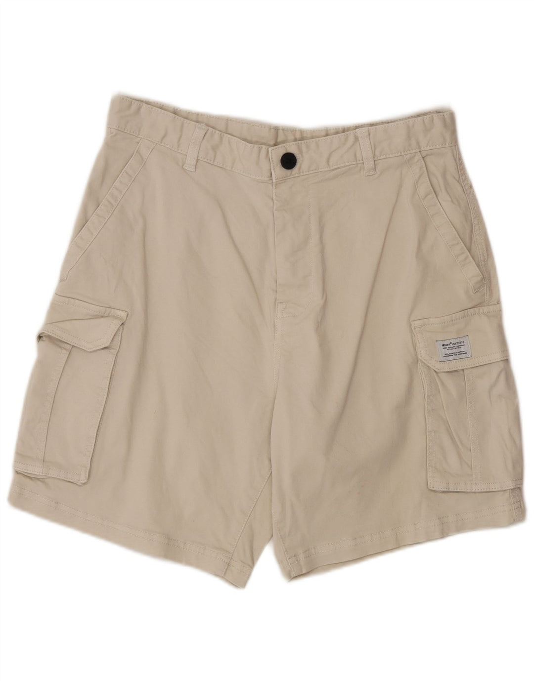 Zara Herre Cargo Shorts EU 40 Medium W31 Beige Bomuld