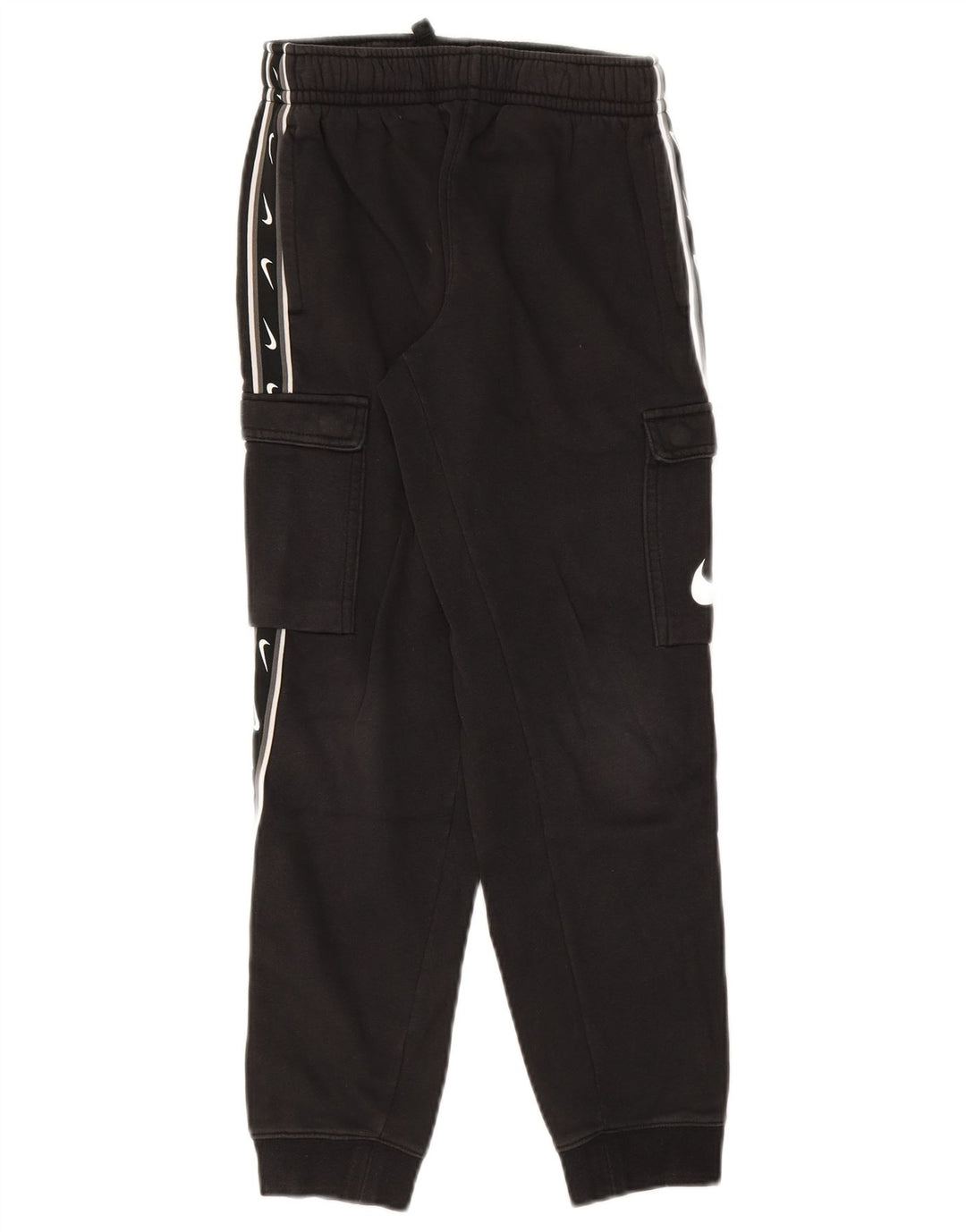 NIKE Boys Graphic Tracksuit Trousers Joggers 10-11 Years Medium Black