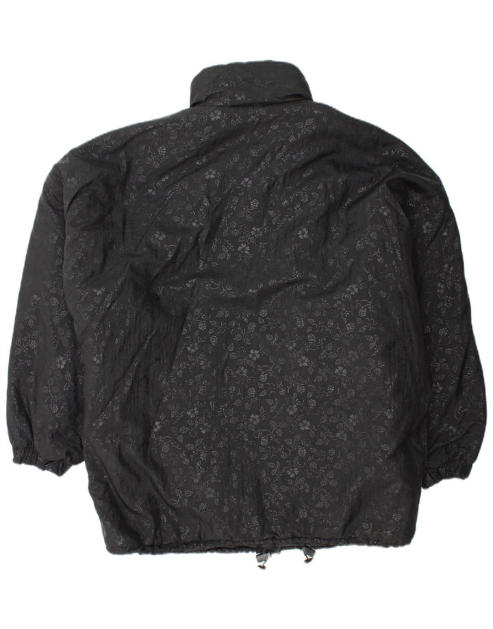 BRUGI Dame Oversized Windbreaker Jacket UK 22 3XL Black Floral