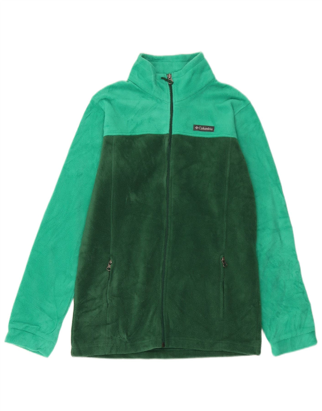 Columbia Boys Fleecejakke 15-16 år XL Grøn Colourblock Polyester