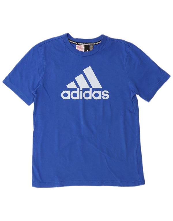 Adidas drenge Regular Fit grafisk T-shirt top 13-14 år Blue Cotton Sports
